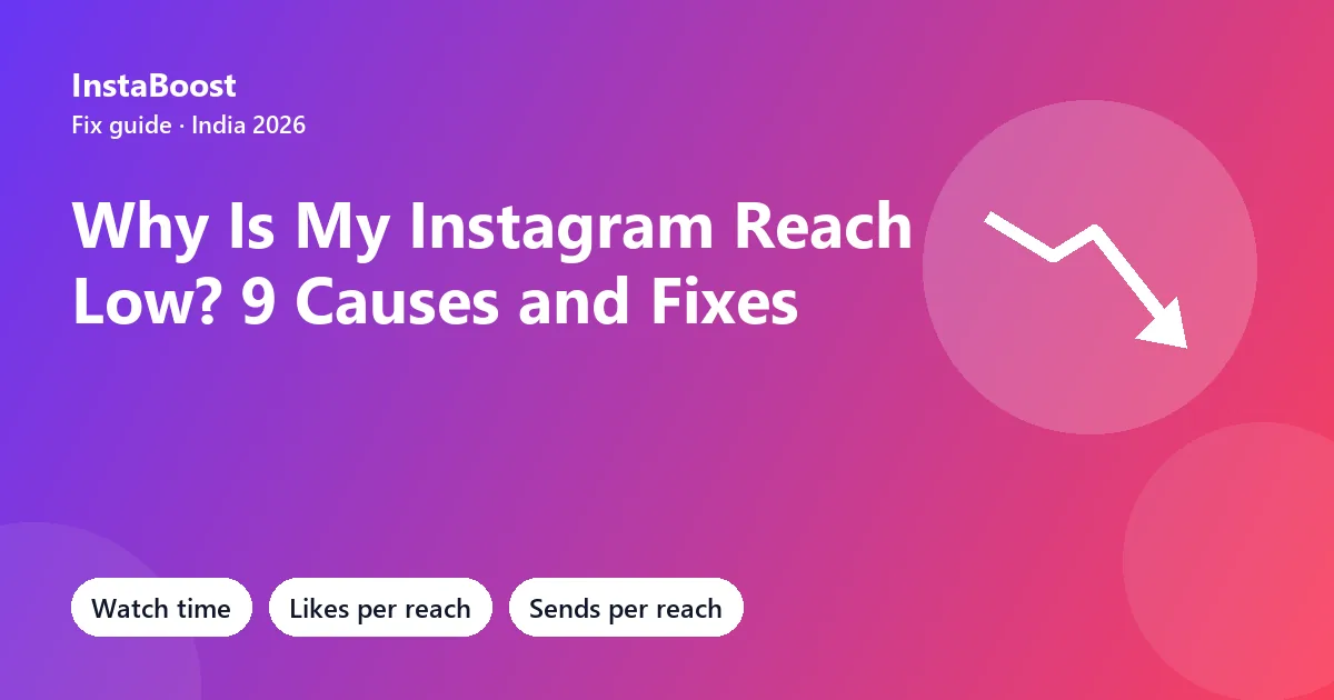 Why is my Instagram reach low - 9 causes and fixes, watch time, likes per reach, sends per reach